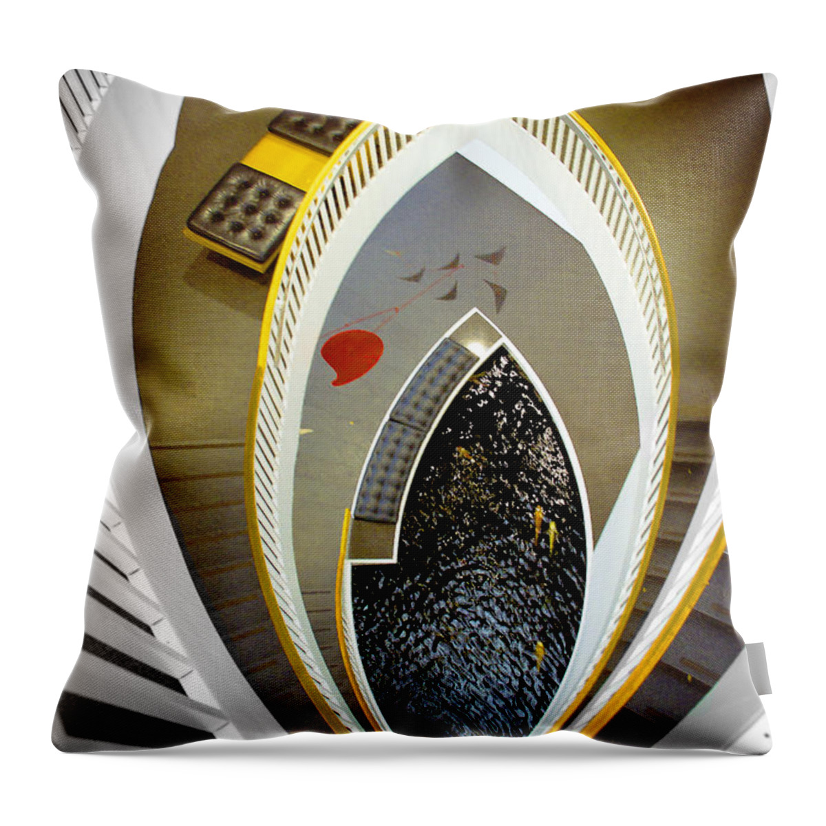 Stairs Throw Pillow featuring the photograph The Eye Of Art-Signed-#6876 by J L Woody Wooden