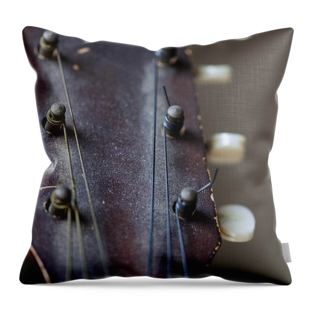 Guitar Throw Pillow featuring the photograph The First by Karol Livote