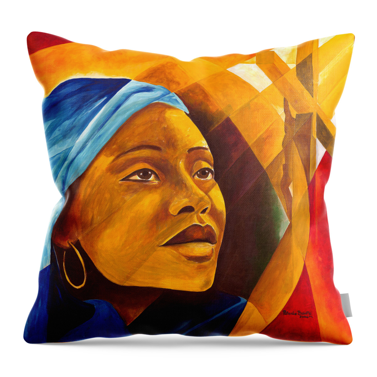 Female Throw Pillow featuring the painting The First Mother by Patricia Brintle