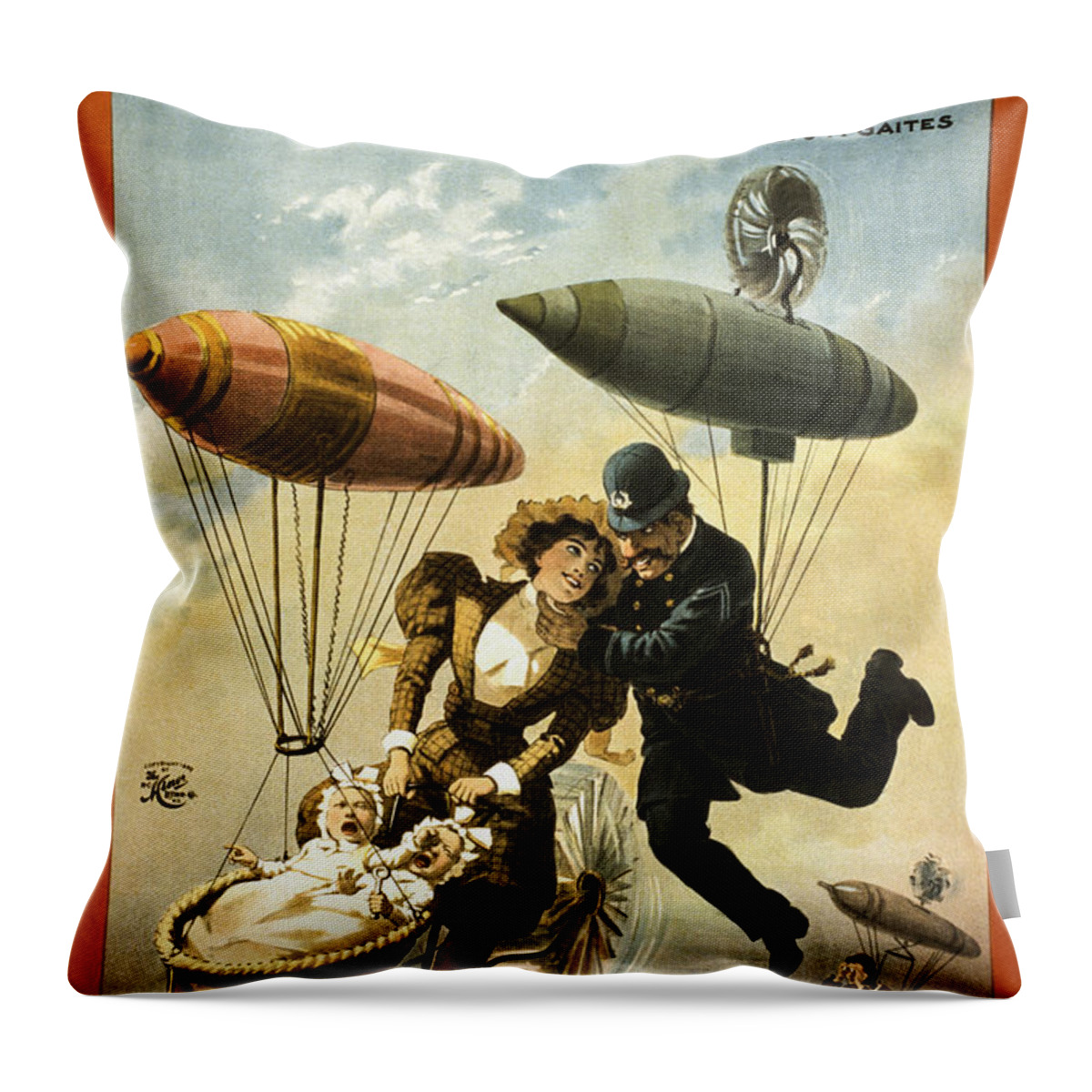 Entertainment Throw Pillow featuring the drawing The Fly Cop by Aged Pixel