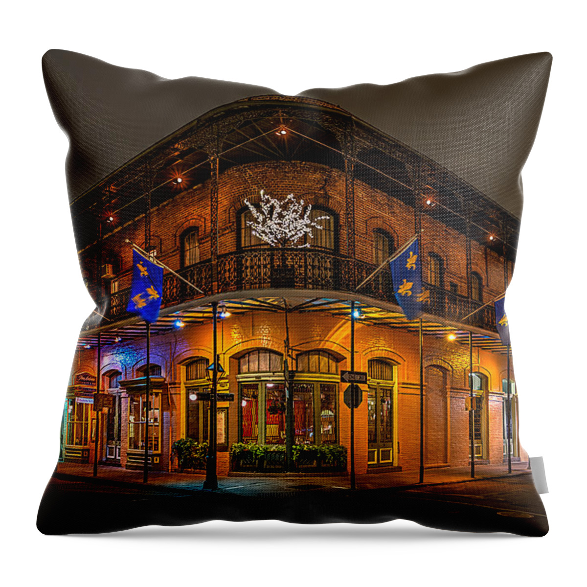 Tim Stanley Throw Pillow featuring the photograph The French Quarter by Tim Stanley