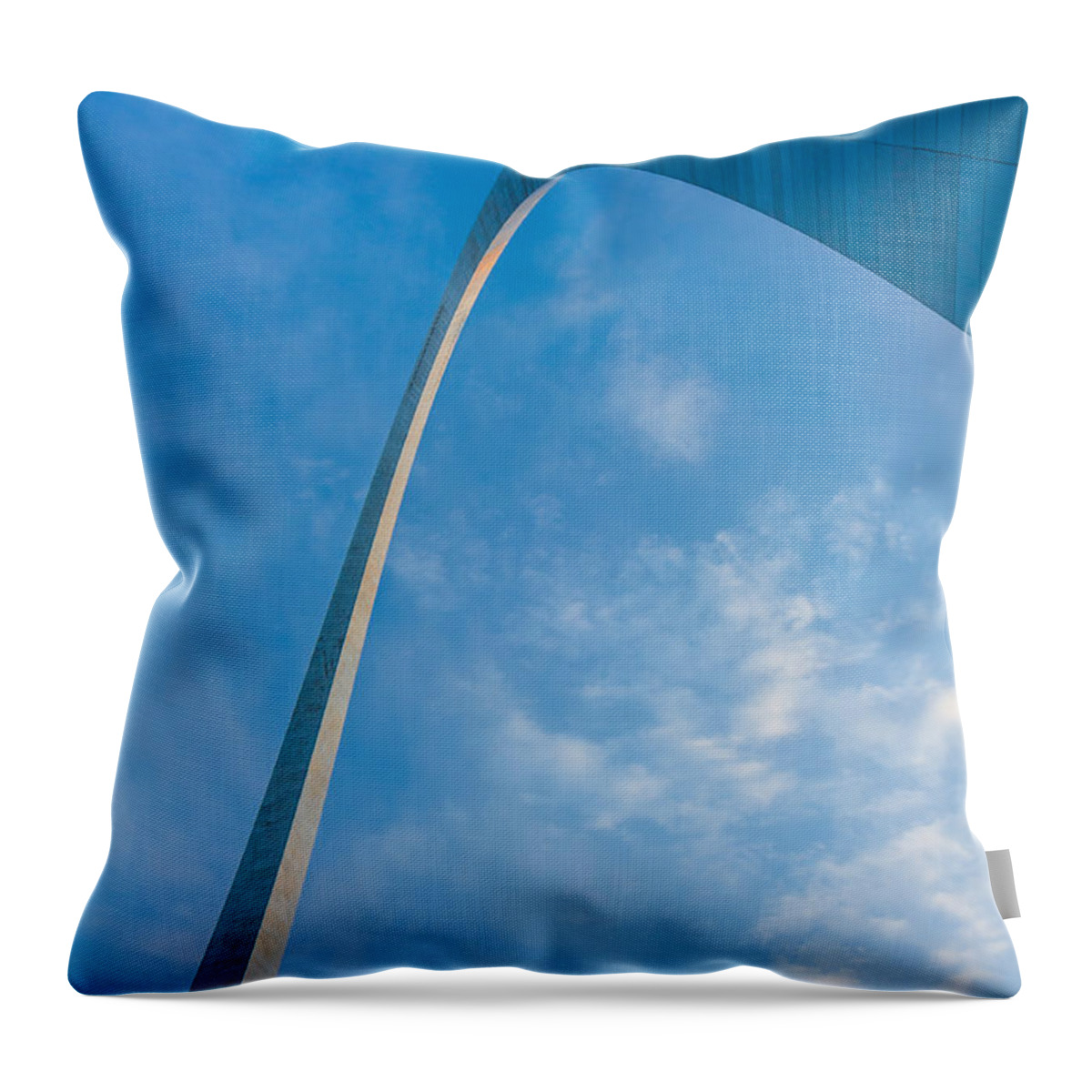 Abstract Throw Pillow featuring the photograph The Gateway Arch by Semmick Photo