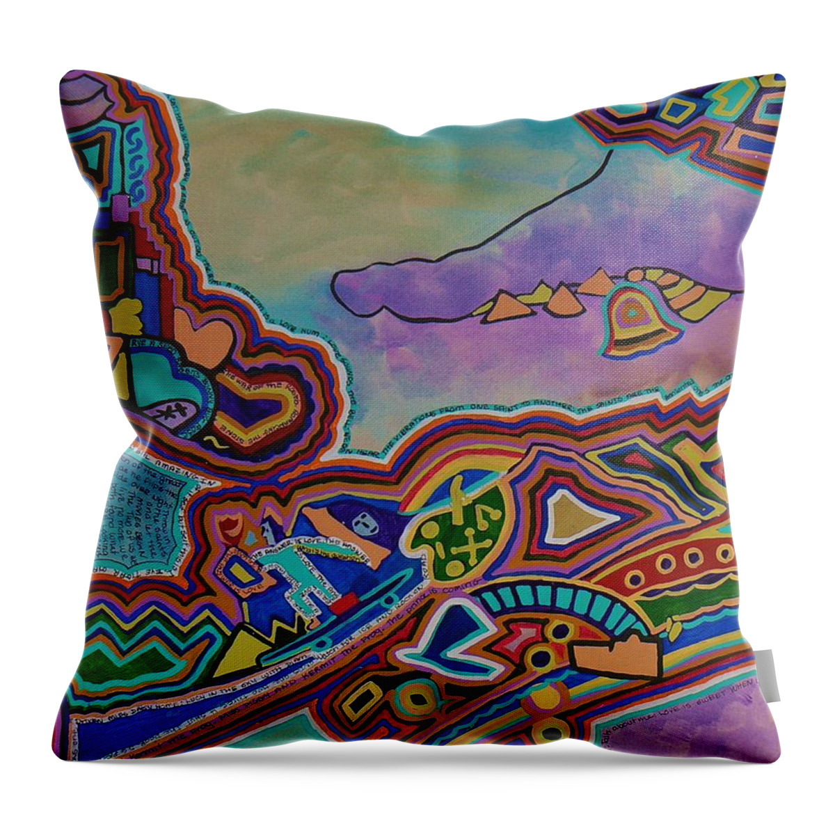 The Genie Is Out Of The Bottle Throw Pillow featuring the painting The Genie is out of the Bottle by Barbara St Jean