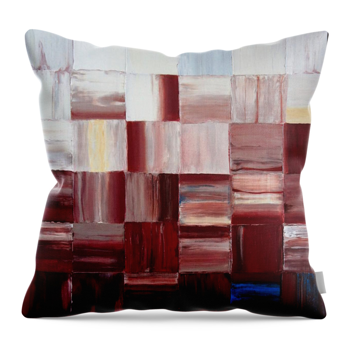 Red Throw Pillow featuring the painting The Goss - Red by Shiela Gosselin