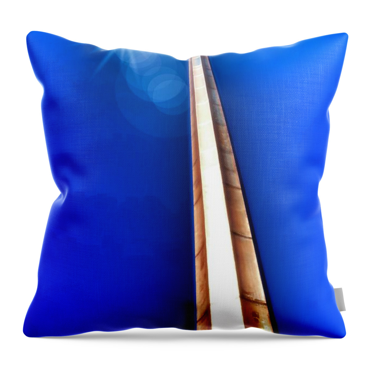 Cross Throw Pillow featuring the photograph The Great Cross of St. Augustine - Mission Nombre De Dios by Joseph Desiderio