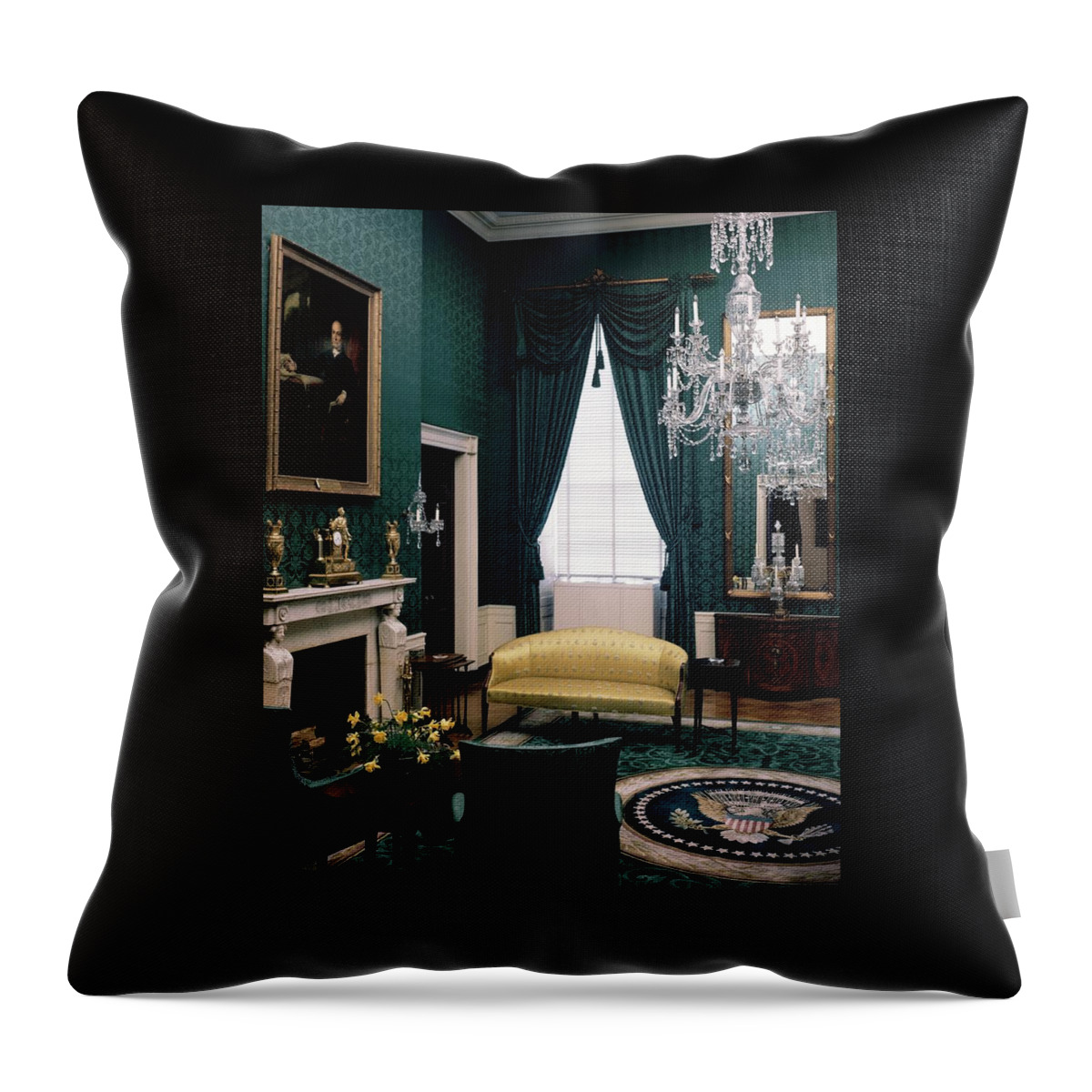The Green Room In The White House Throw Pillow