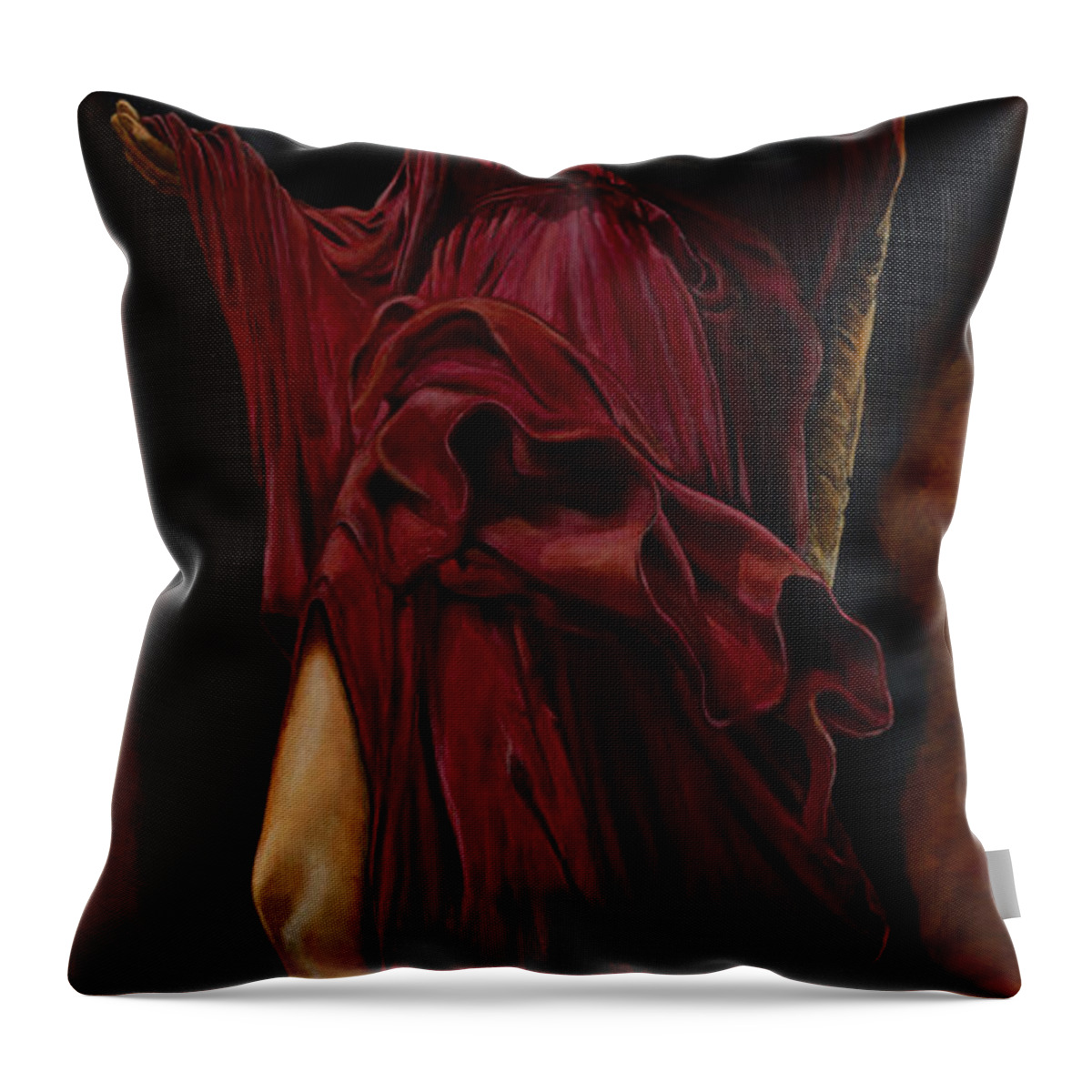 Giorgio Tuscani Throw Pillow featuring the painting The Guardian Of My Soul III by Giorgio Tuscani