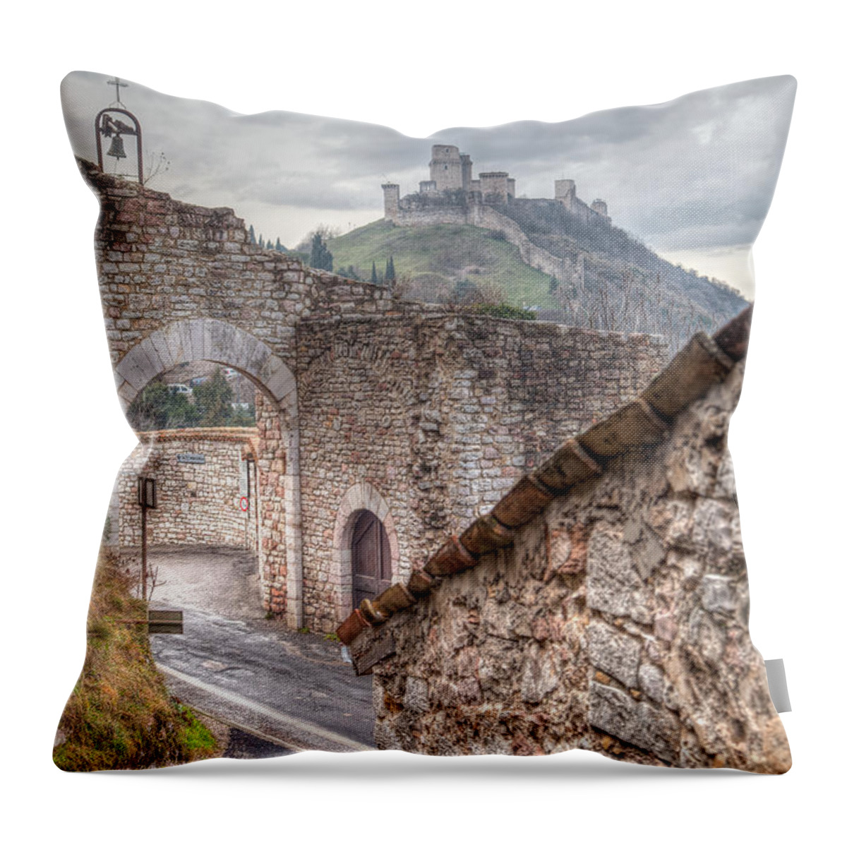 Assisi Throw Pillow featuring the photograph The Guardian by W Chris Fooshee