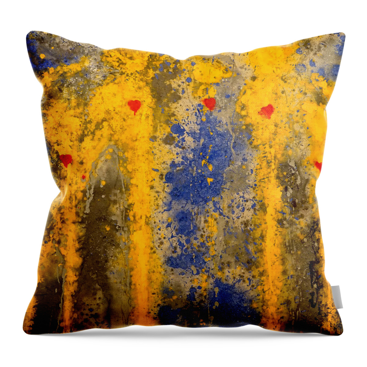 Original Art Throw Pillow featuring the painting The Guardians of Heaven by Giorgio Tuscani