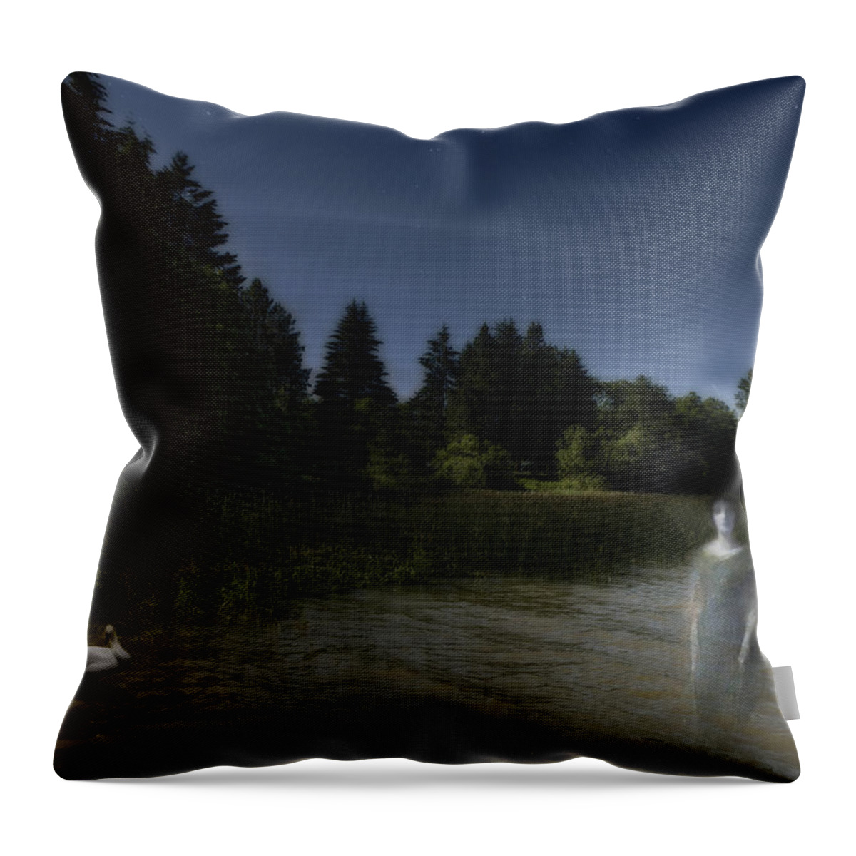 Ghost Throw Pillow featuring the photograph The Haunting by Belinda Greb