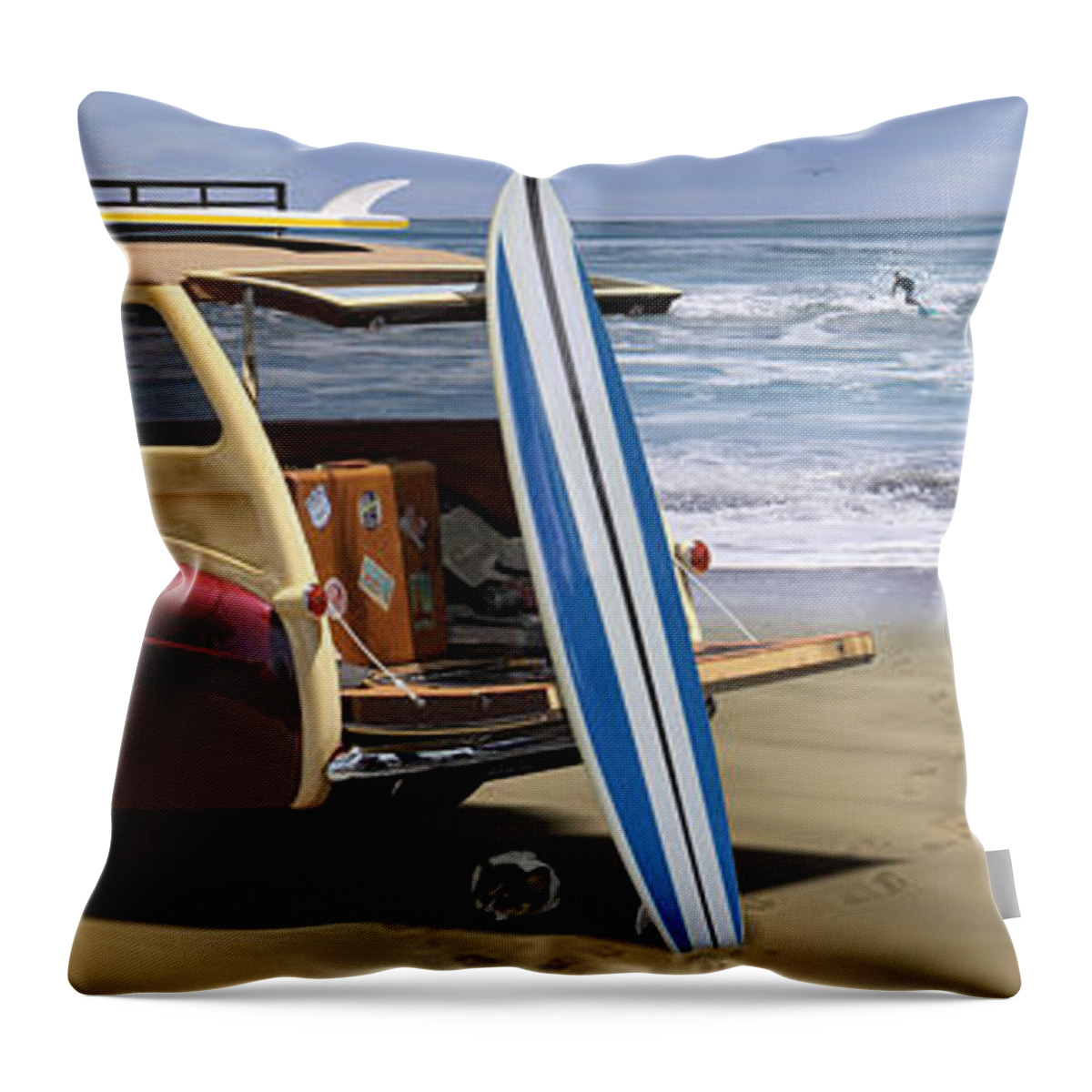 Woody Throw Pillow featuring the photograph The Hideaway Panoramic by Mike McGlothlen