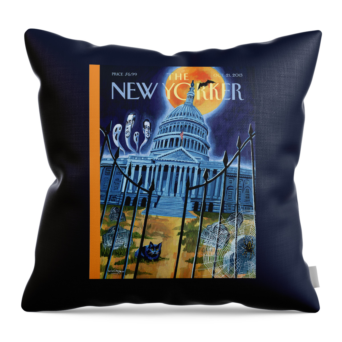 Haunted House Throw Pillow