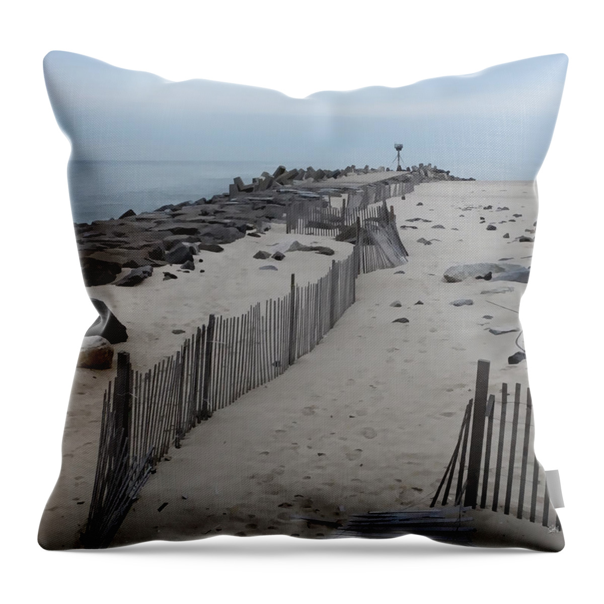 Portrait Throw Pillow featuring the photograph The Inlet by Sami Martin