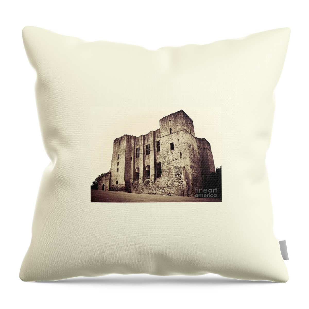 Kenilworth Throw Pillow featuring the photograph The Keep by Denise Railey