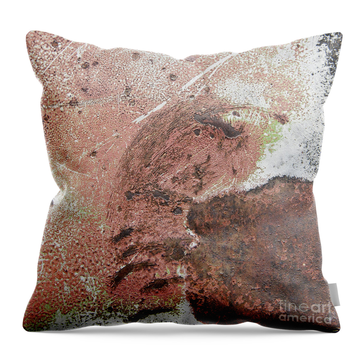 Abstract Throw Pillow featuring the photograph The Kiss Abstract Square by Lee Craig