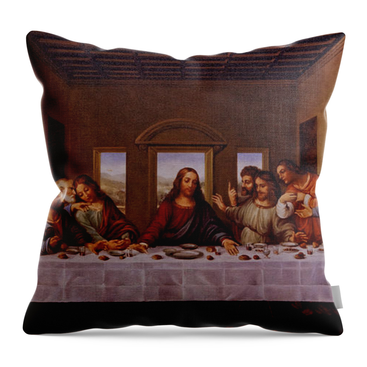 The Last Supper Throw Pillow featuring the photograph The Last Supper by Jonathan Davison