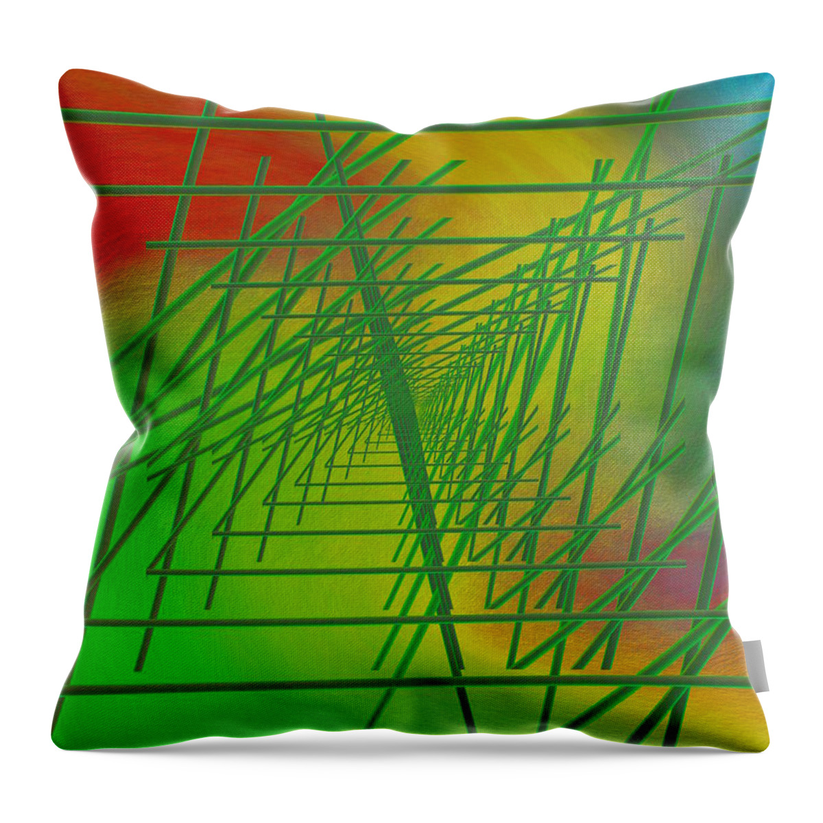 Abstract Throw Pillow featuring the digital art The Latticework 6 by Tim Allen