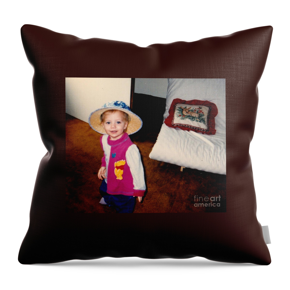  Throw Pillow featuring the photograph The Little Actress by Kelly Awad