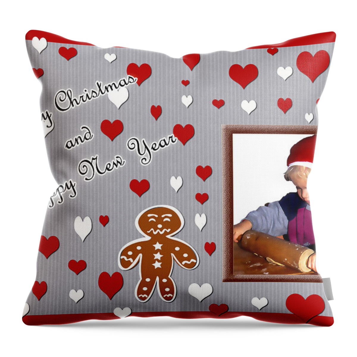 Hearts Throw Pillow featuring the photograph The Little Baker by Randi Grace Nilsberg