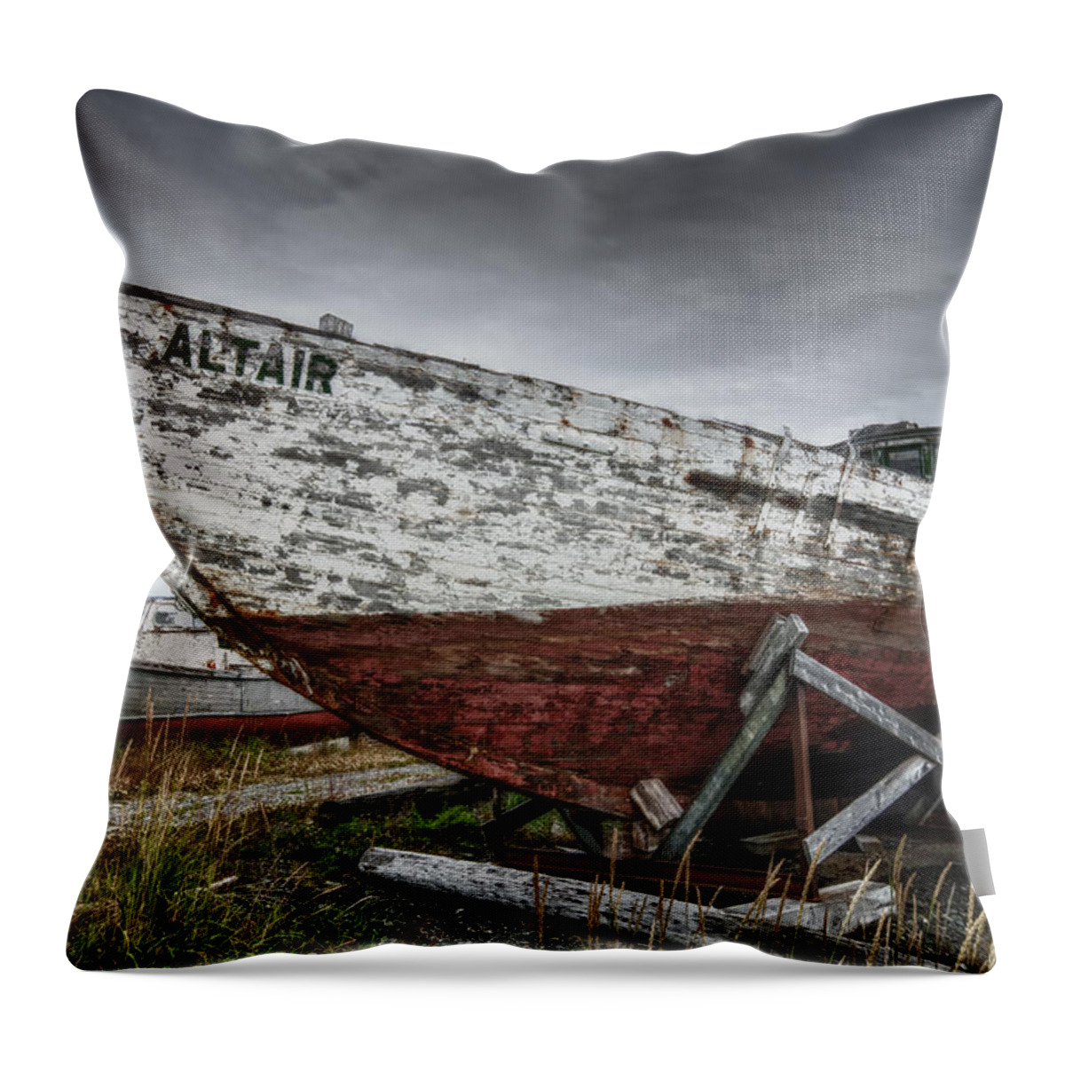 Boats Throw Pillow featuring the photograph The Lost Fleet Altair 2 by Ghostwinds Photography