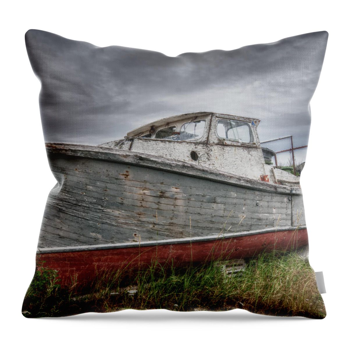 Boats Throw Pillow featuring the photograph The Lost Fleet Run Aground by Ghostwinds Photography