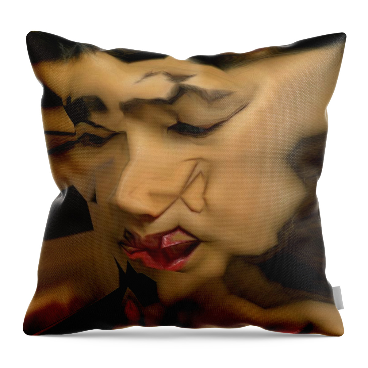 Digital Throw Pillow featuring the photograph The Mask by Jonas Luis