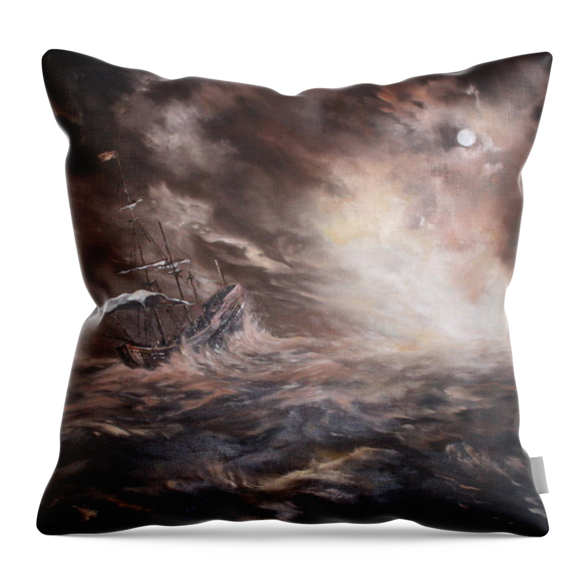 Merchant Royal Throw Pillow featuring the painting The Merchant Royal by Jean Walker