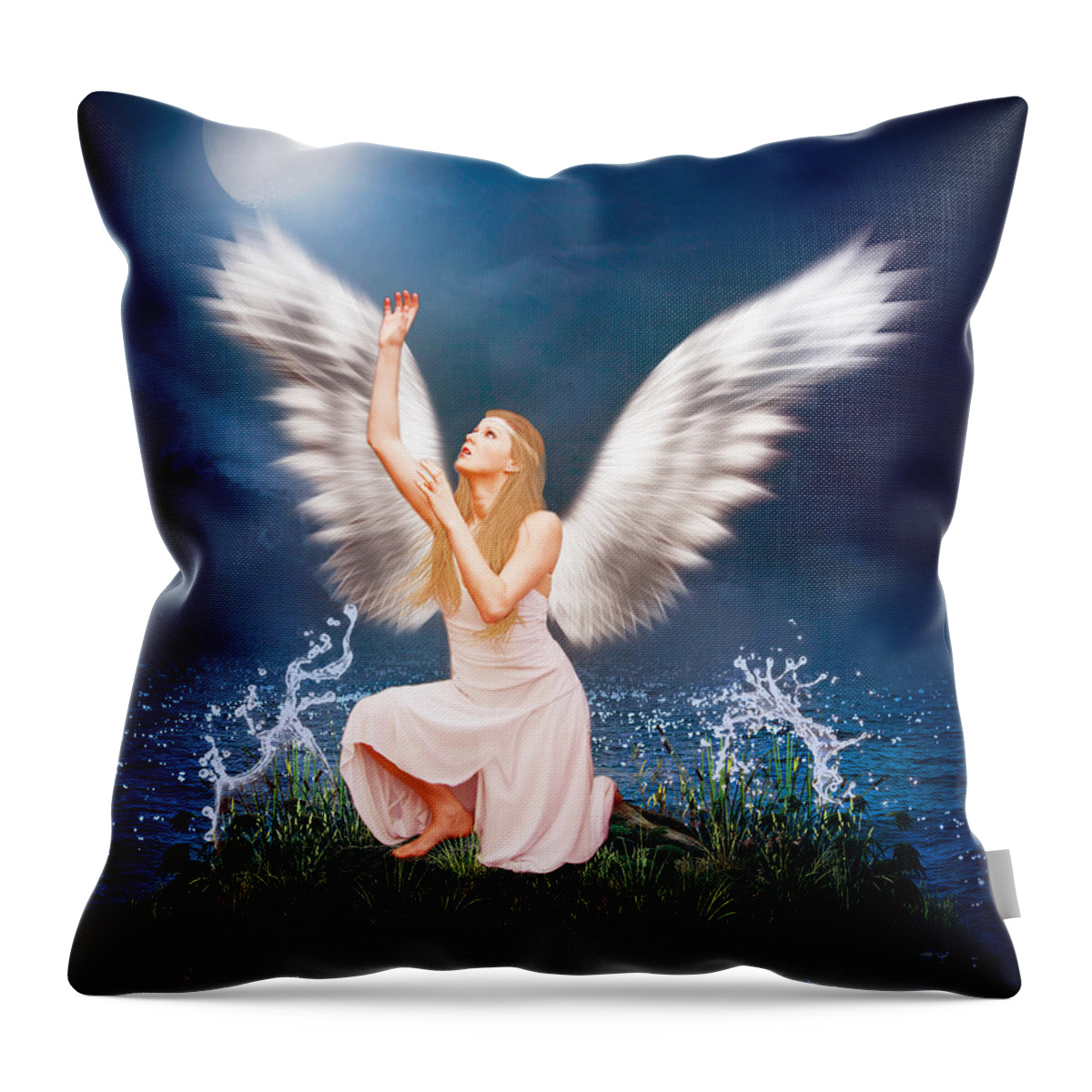 Angel.angels Throw Pillow featuring the photograph The Messenger by Ester McGuire