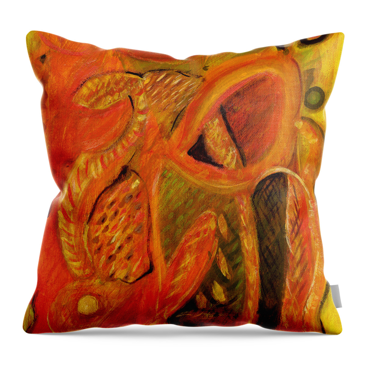 Abstract Art Throw Pillow featuring the painting The Mirage by Stephen Lucas