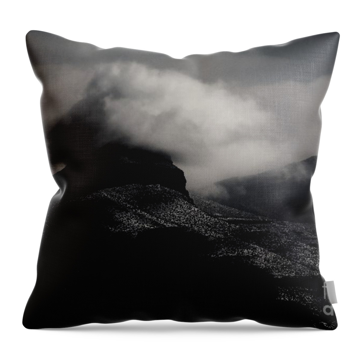 Mountains Throw Pillow featuring the photograph The Mist by Jessica S