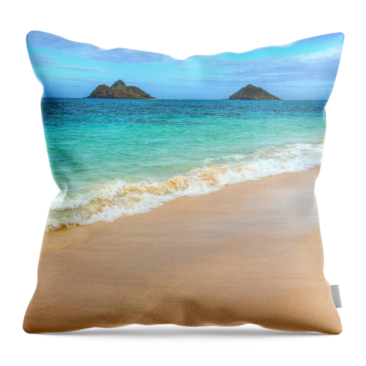 Mokulua Islands Throw Pillow featuring the photograph The Mokes by Kelly Wade