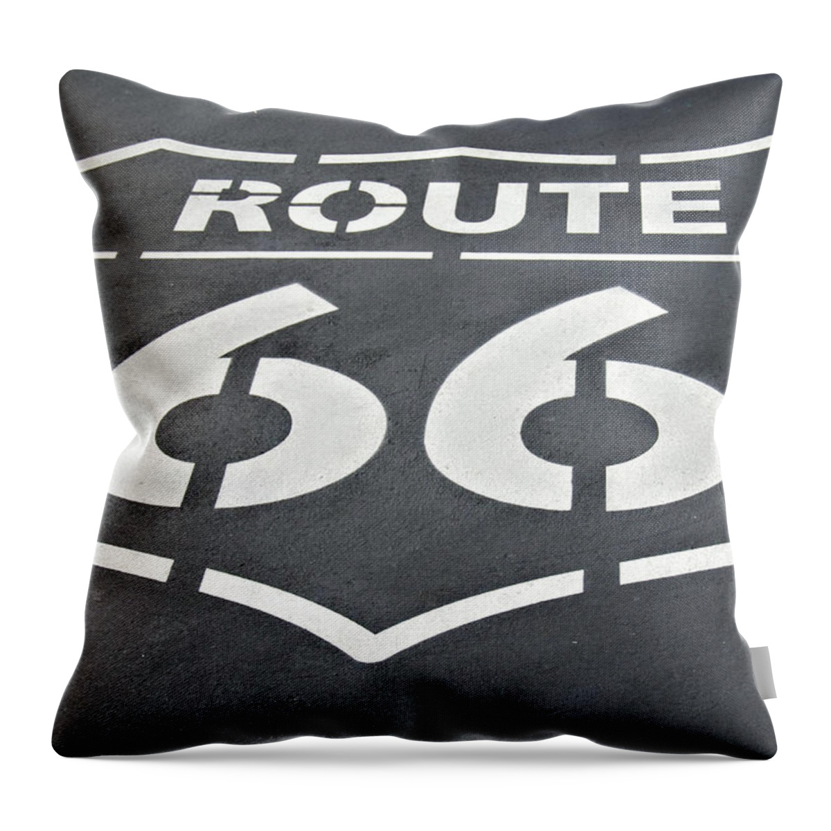 Route Throw Pillow featuring the photograph The Mother Road by Ricky Barnard