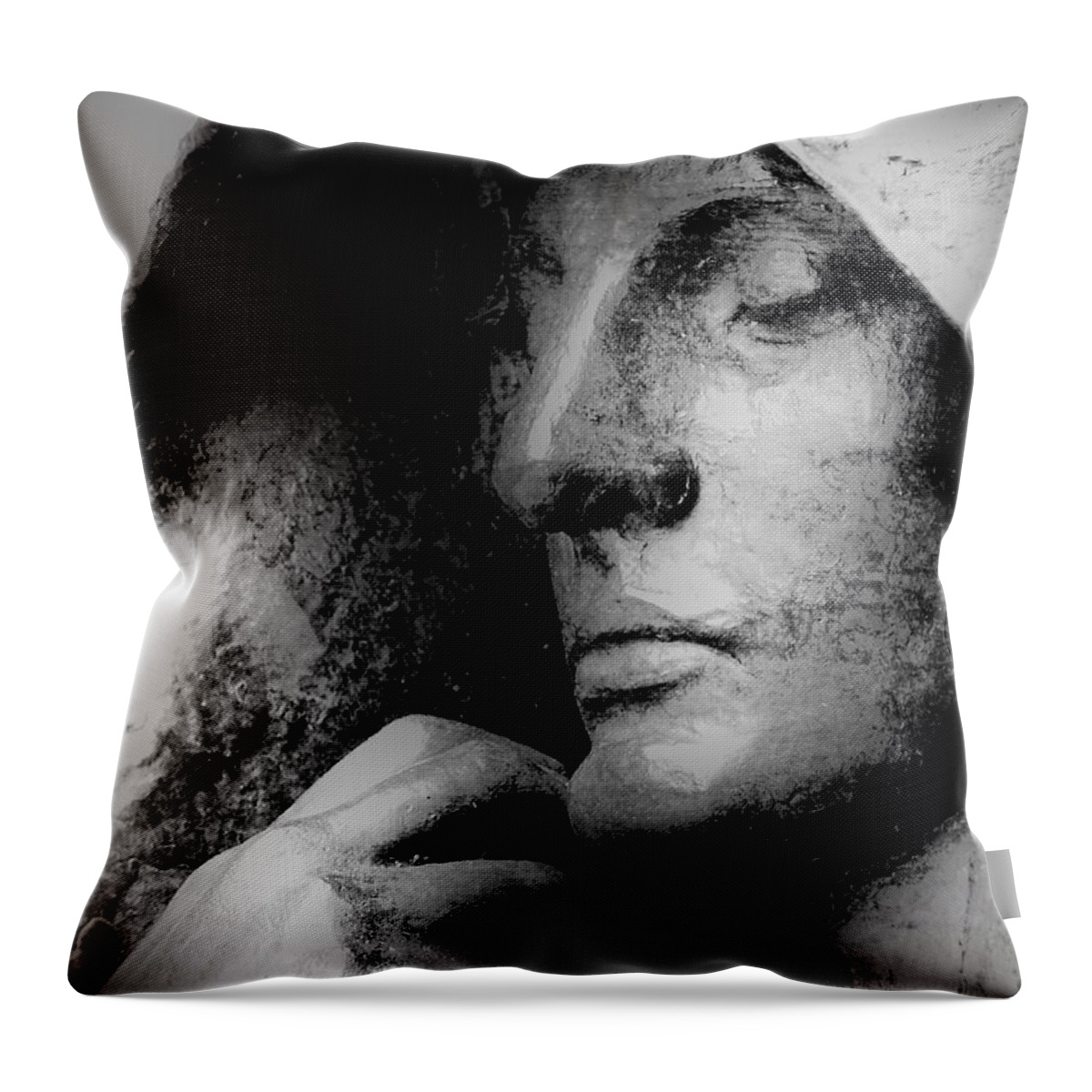 Statue Throw Pillow featuring the photograph The Mystery of the Hereafter by Mike Martin