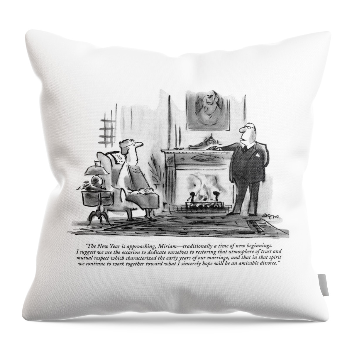 The New Year Is Approaching Throw Pillow