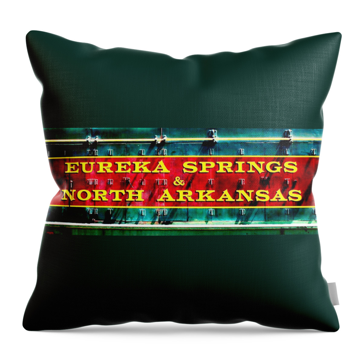 Eureka Springs Throw Pillow featuring the photograph The North Arkansas Line by Benjamin Yeager