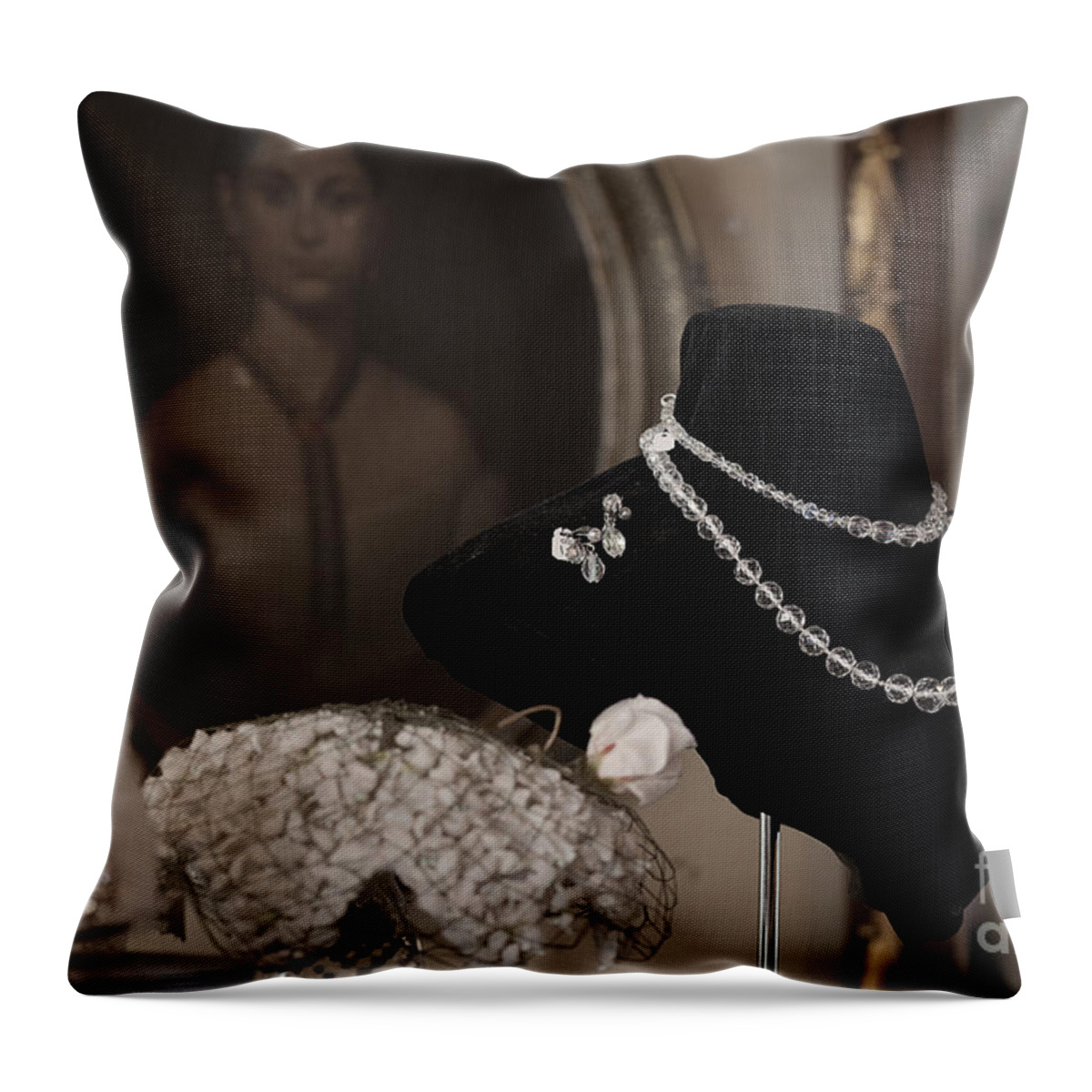 Old Stuff Throw Pillow featuring the photograph The Old Shop by Jim Garrison