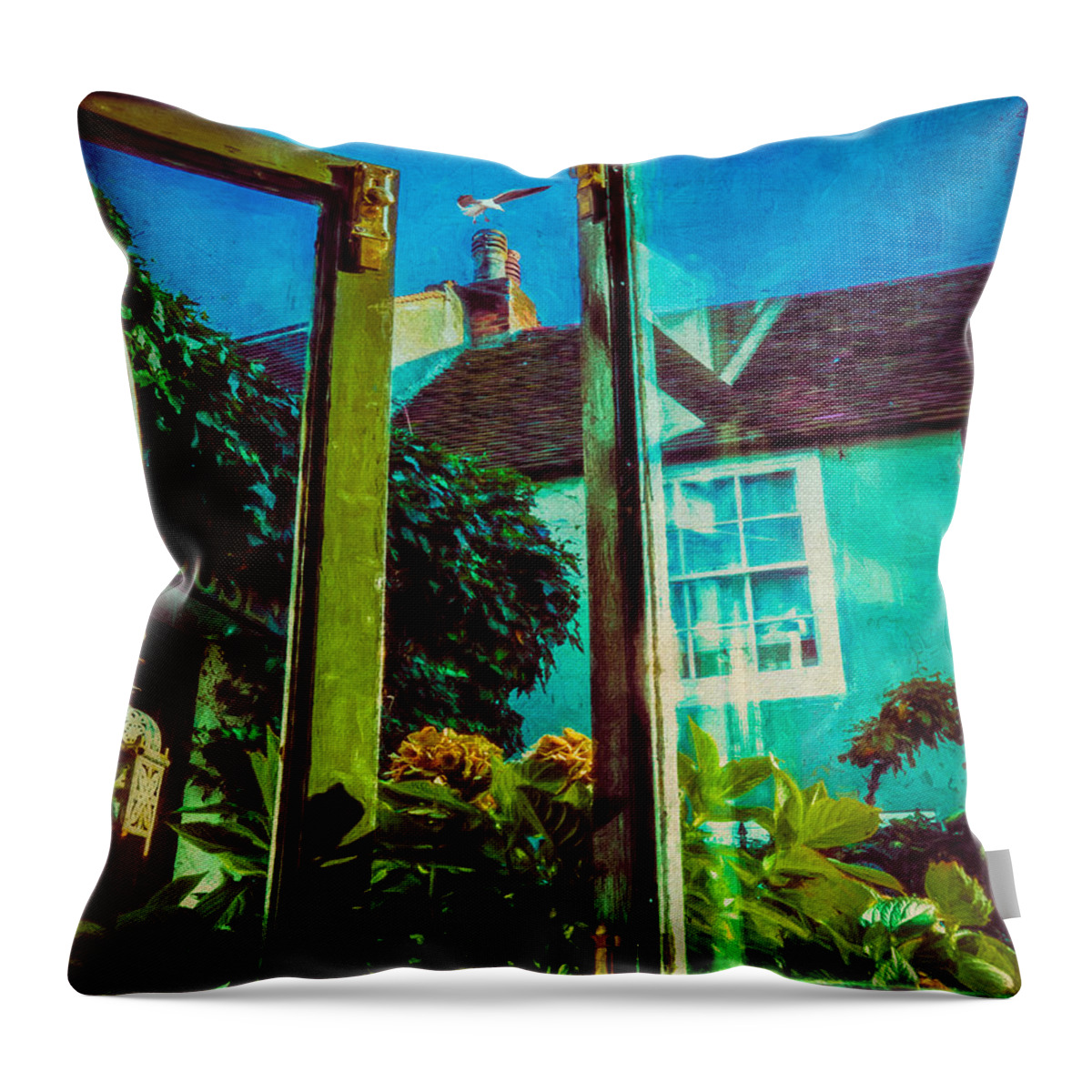 Window Throw Pillow featuring the photograph The Open Window by Chris Lord