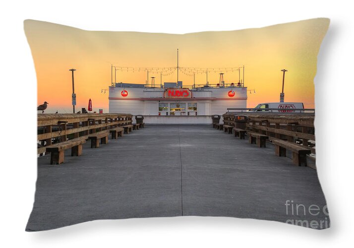Ruby's Throw Pillow featuring the photograph The Original Ruby's Diner by Eddie Yerkish