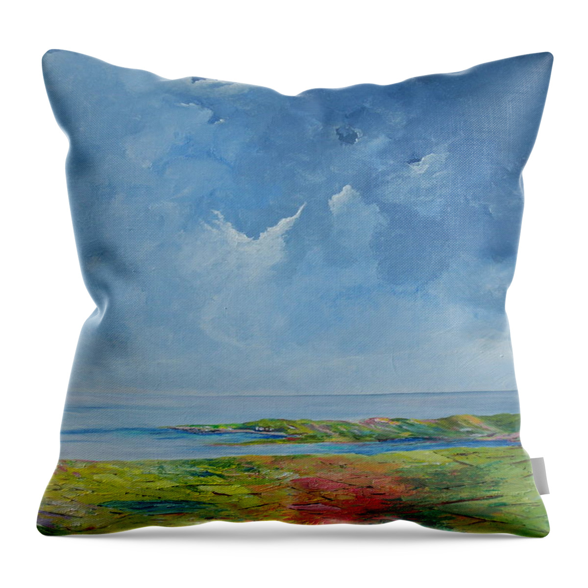 Palette Of Ireland Throw Pillow featuring the painting The Palette of Ireland by Conor Murphy