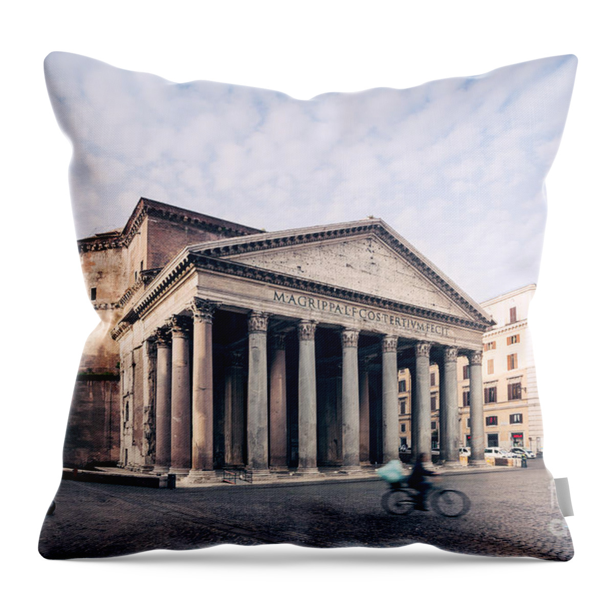 Pantheon Throw Pillow featuring the photograph The Pantheon by Matteo Colombo