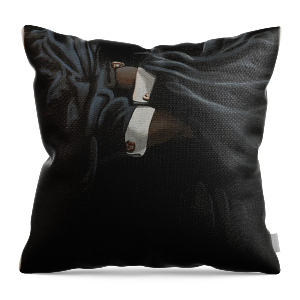 Dr. Martin Luther King Jr. Throw Pillow featuring the painting The Peace Keeper by Jerome White