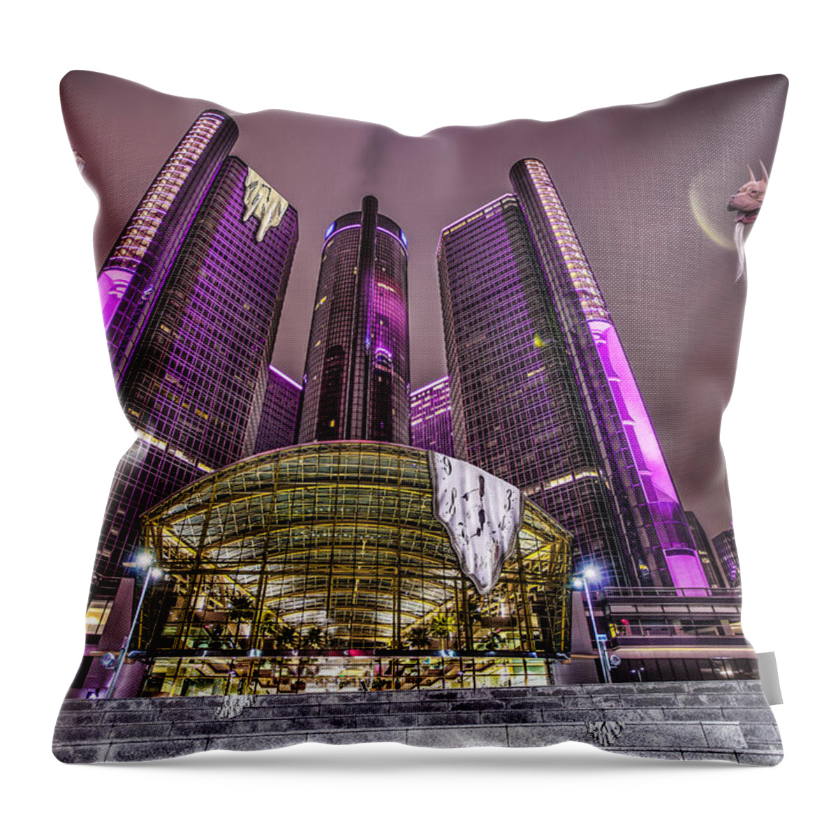 Salvador Throw Pillow featuring the photograph The Persistence of Time by Nicholas Grunas