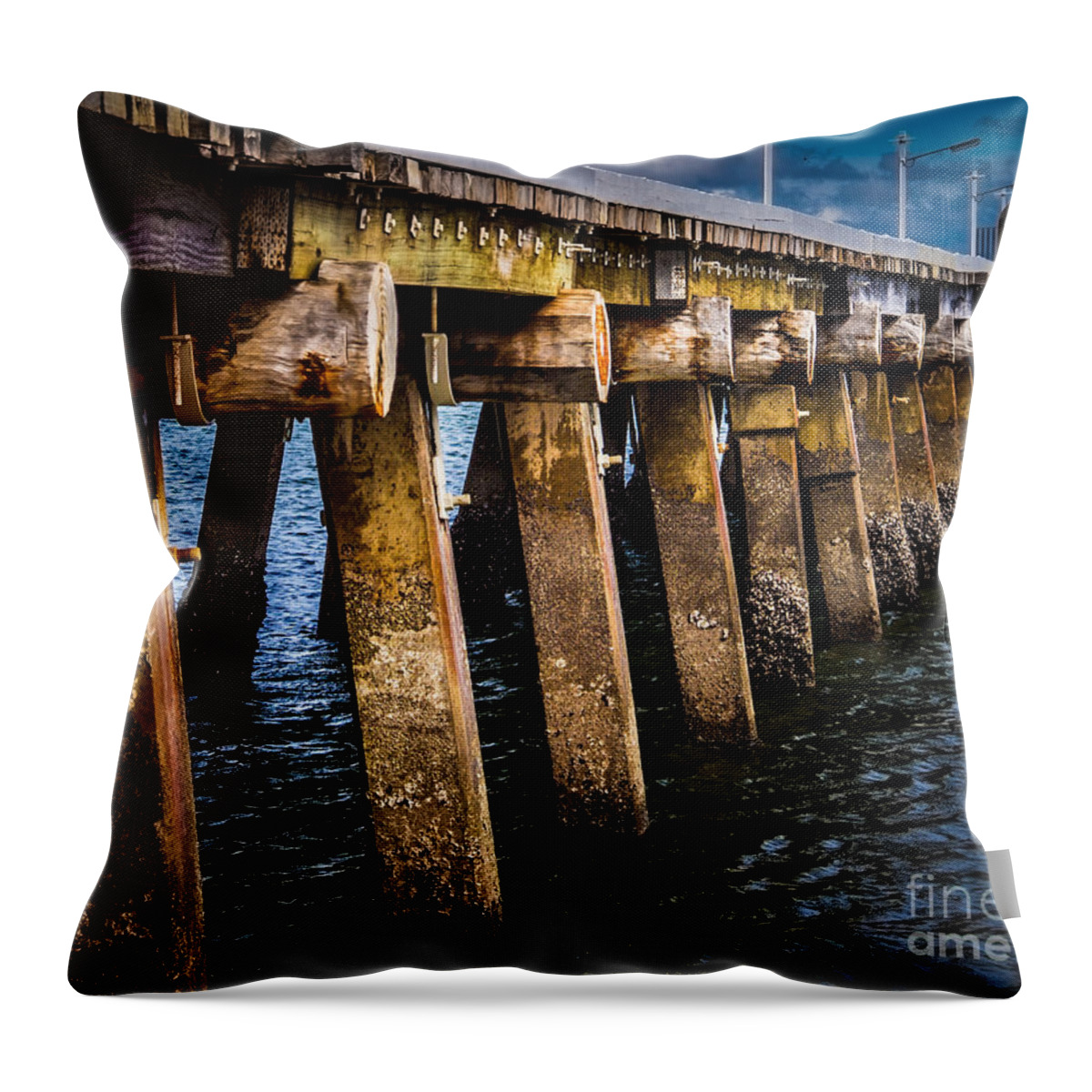 Townsville Throw Pillow featuring the photograph The Pier by Perry Webster