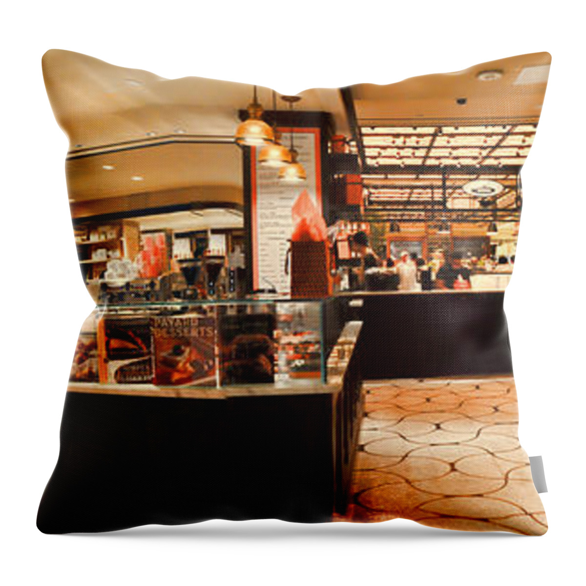 Wright Throw Pillow featuring the photograph The Plaza Food Hall by Paulette B Wright