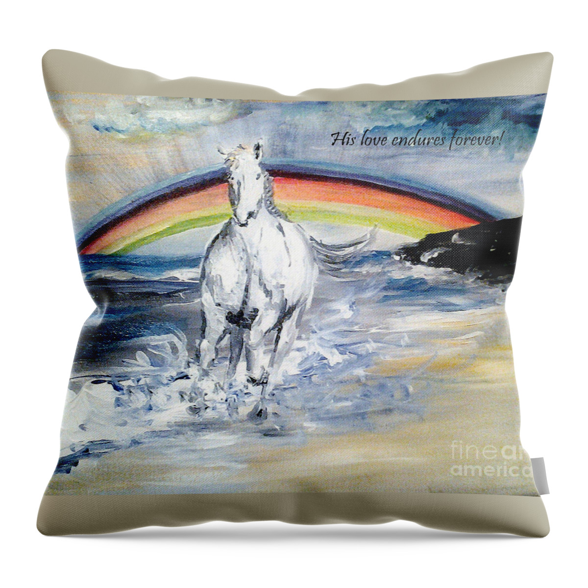 Promise Throw Pillow featuring the painting The promise by Amanda Dinan