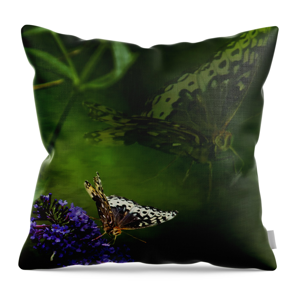 Butterfly Throw Pillow featuring the photograph The Psyche by Belinda Greb