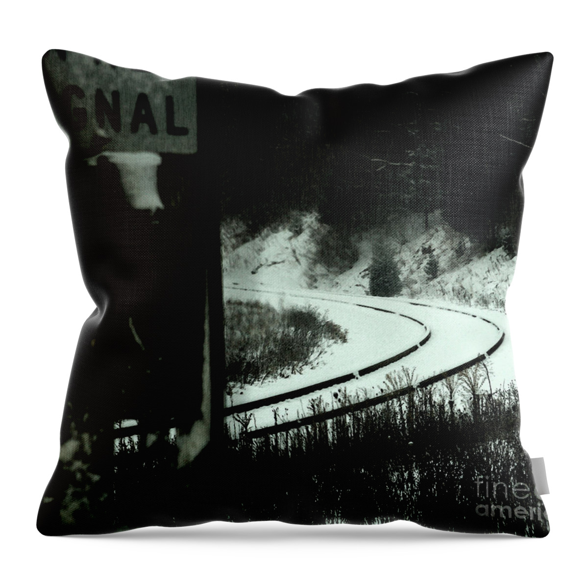 Rail Throw Pillow featuring the photograph The Rail To Anywhere by Linda Shafer