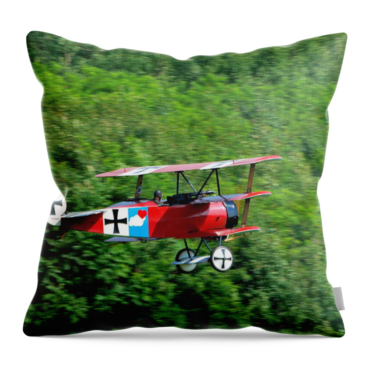 Arnstorming Throw Pillow featuring the photograph the Red Baron by Kurt Von Dietsch