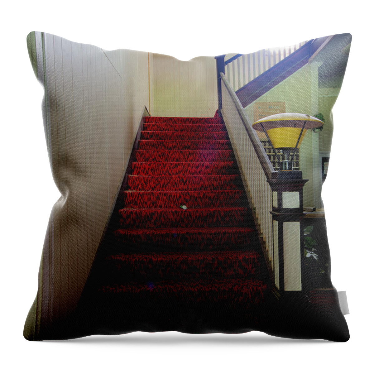 Borscht Belt Throw Pillow featuring the photograph The Red Carpet by Rick Kuperberg Sr