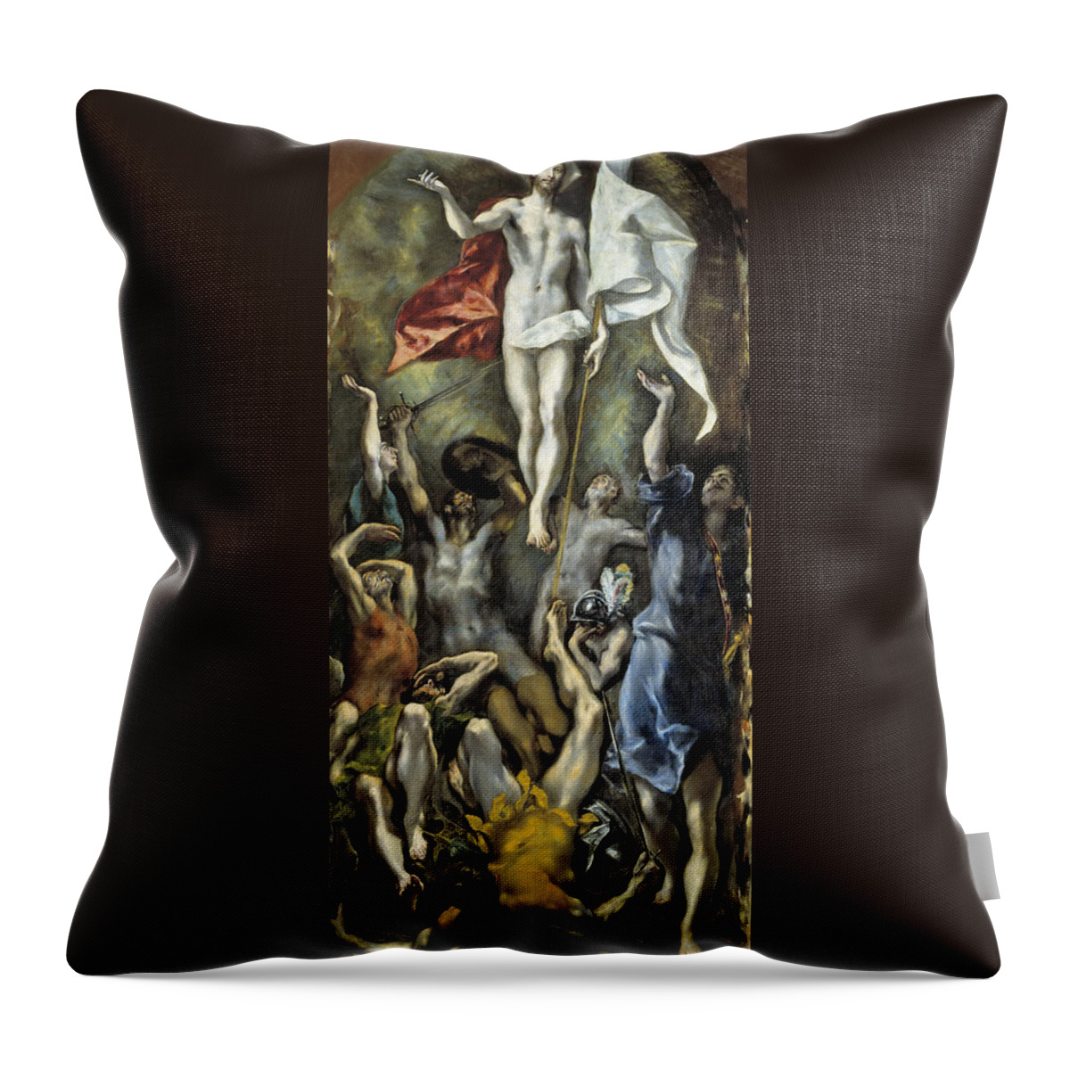 El Greco Throw Pillow featuring the painting The Resurrection by El Greco